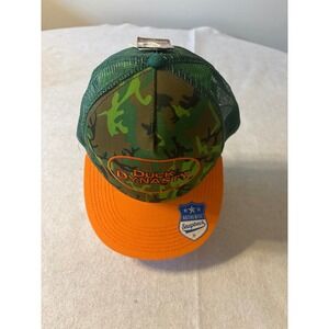 Duck Dynasty A&E Camo Orange Mesh Trucker Snapback Hat NWT New Camouflage Cap